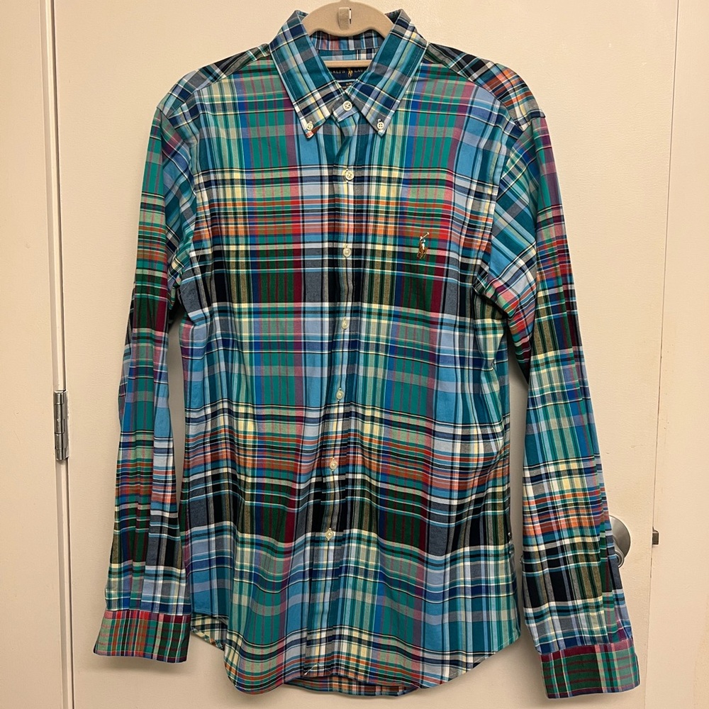Men’s Ralph Lauren slim fit Oxford button down shirt, size M